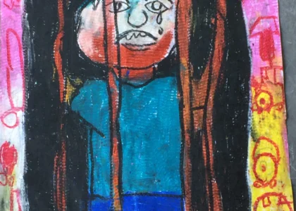 Children's art entry used for the combined UNCRC report resource