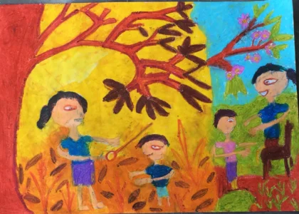 Children's art entry used for the unedited UNCRC report resource