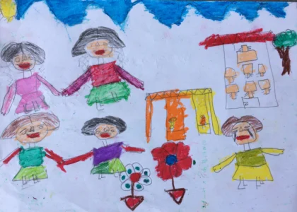 Children's art entry used for the global report resource