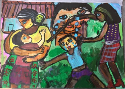 Children's art entry used for the UNHRC submission resource