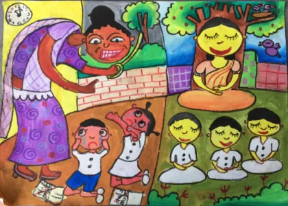 Children's art entry used for the Children First resource