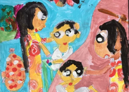 Children's art entry used for the abuse of power resource