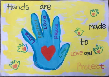 Children's art entry used for the Supreme Court judgement resource