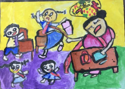 Children's art entry used for the national action plan resource