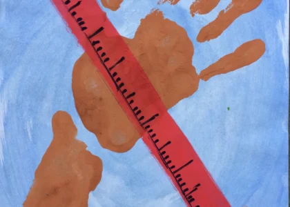 Children's art entry used for the preventing violence resource
