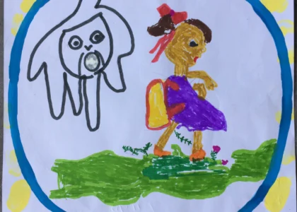 Children's art entry used for the corporal punishment perceptions resource